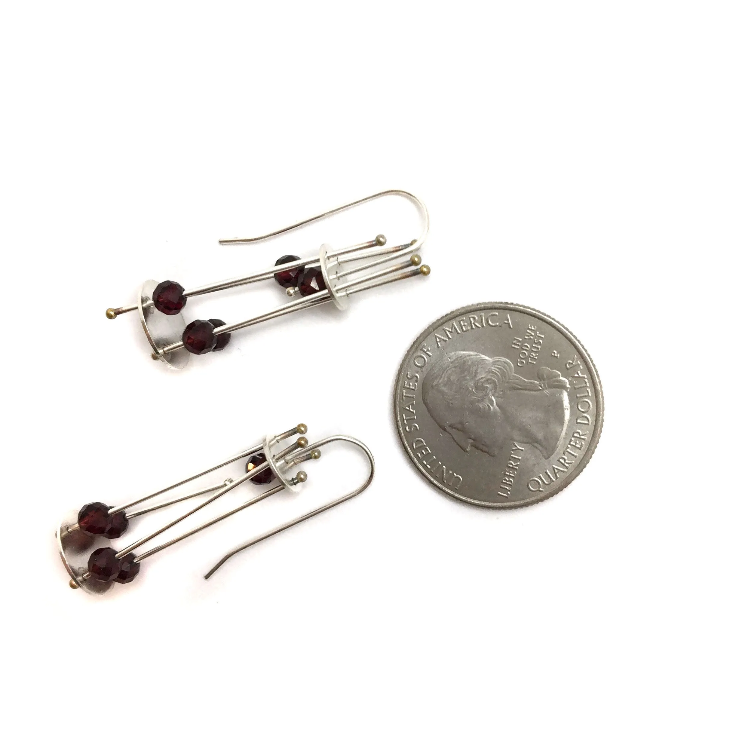 Garnet Cage Earrings