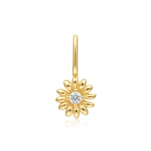 Gold Daisy Charm Pendant