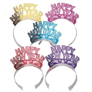 Happy New Year Glitter Tiara Headband