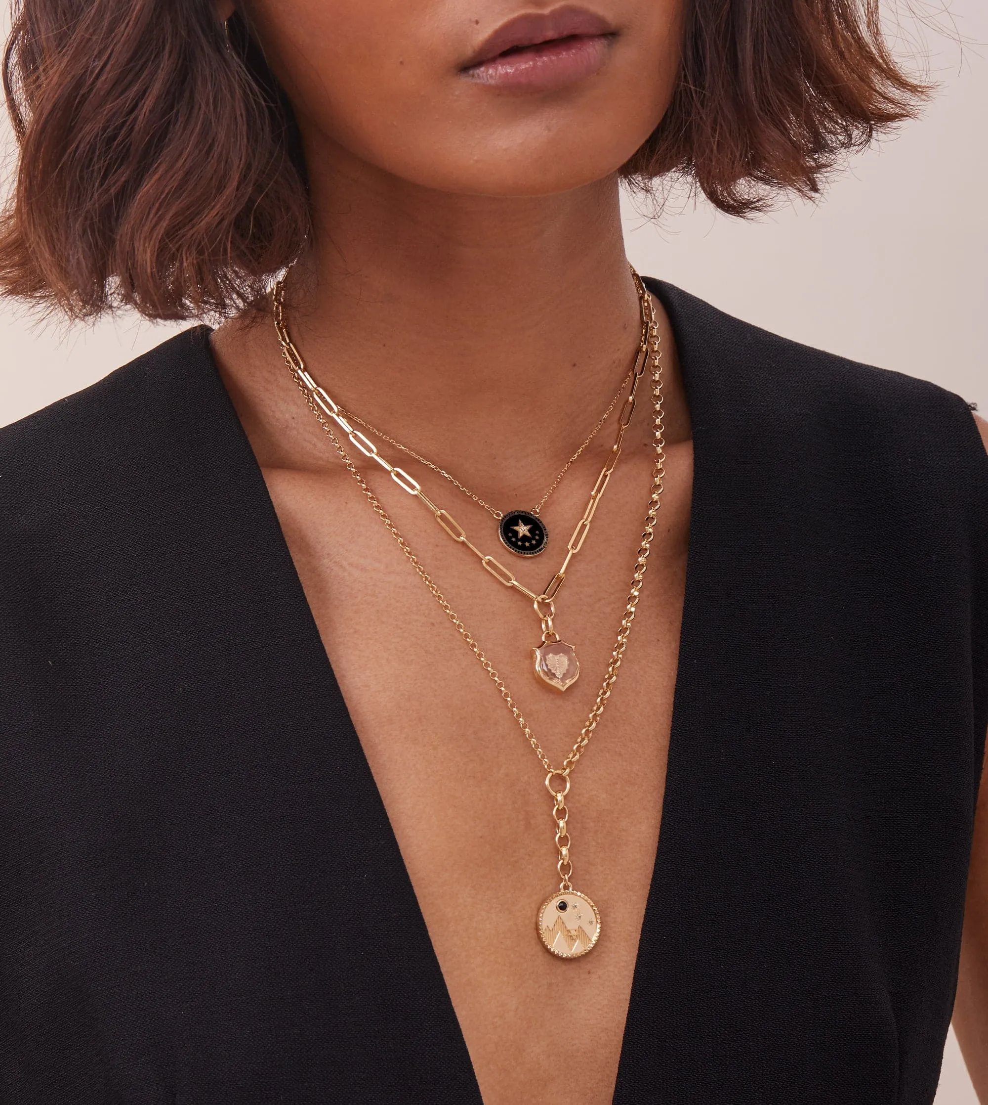 Heart - Love : Sealed Gemstone Clasic Fob Chain Choker