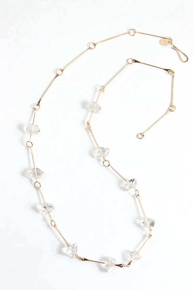 Herkimer Bone Chain Necklace