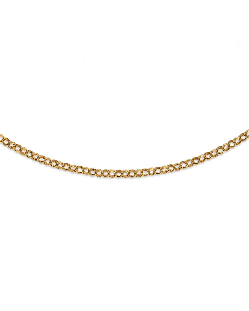 Jasseron 3.3mm necklace 14k gold