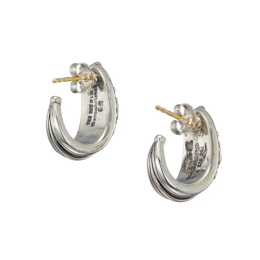 Kassandra Ruby Half Hoop Earrings