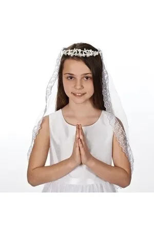 Kate Communion Veil with Pearl Tiara - LI65394