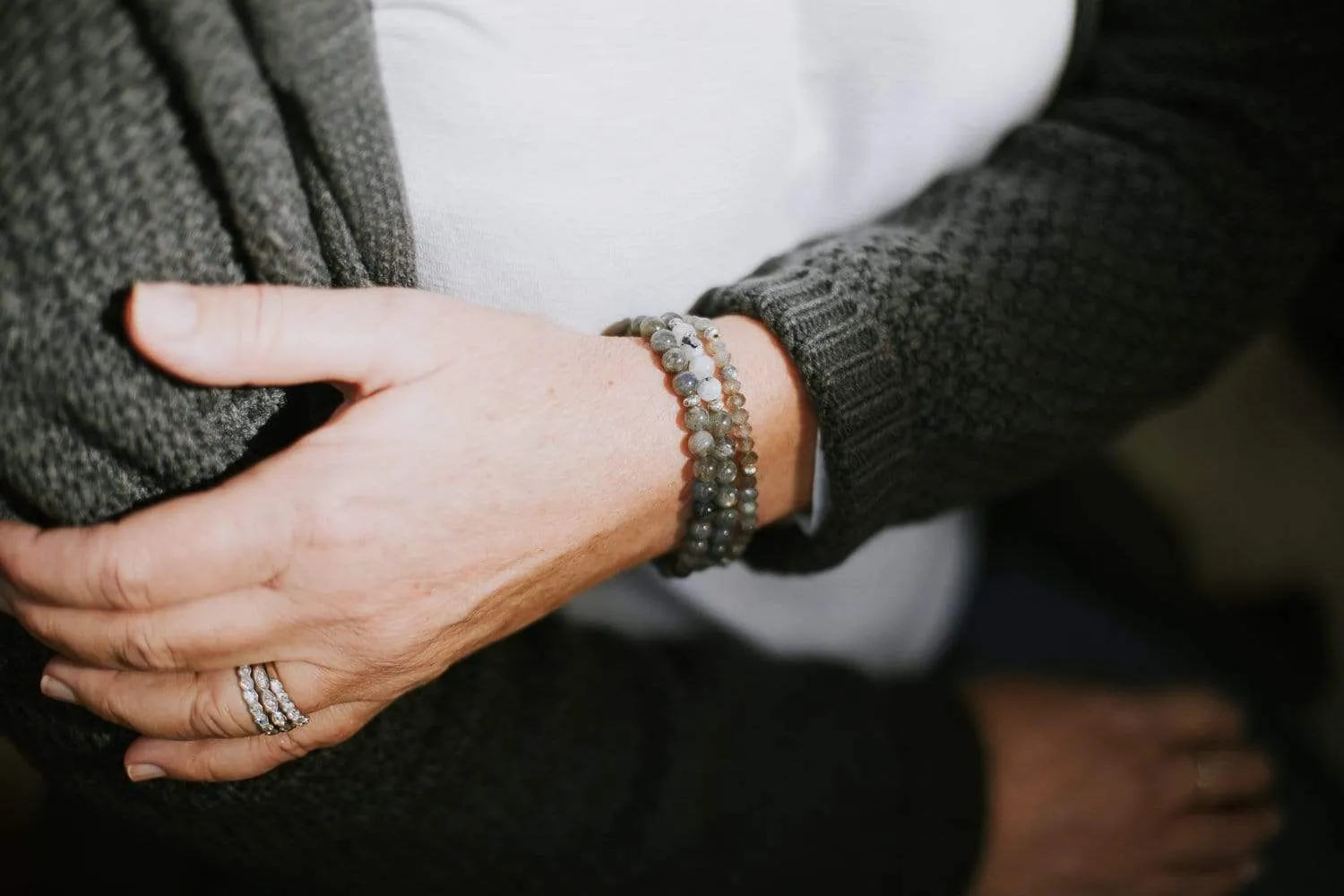 Labradorite & Moonstone Bracelet Set