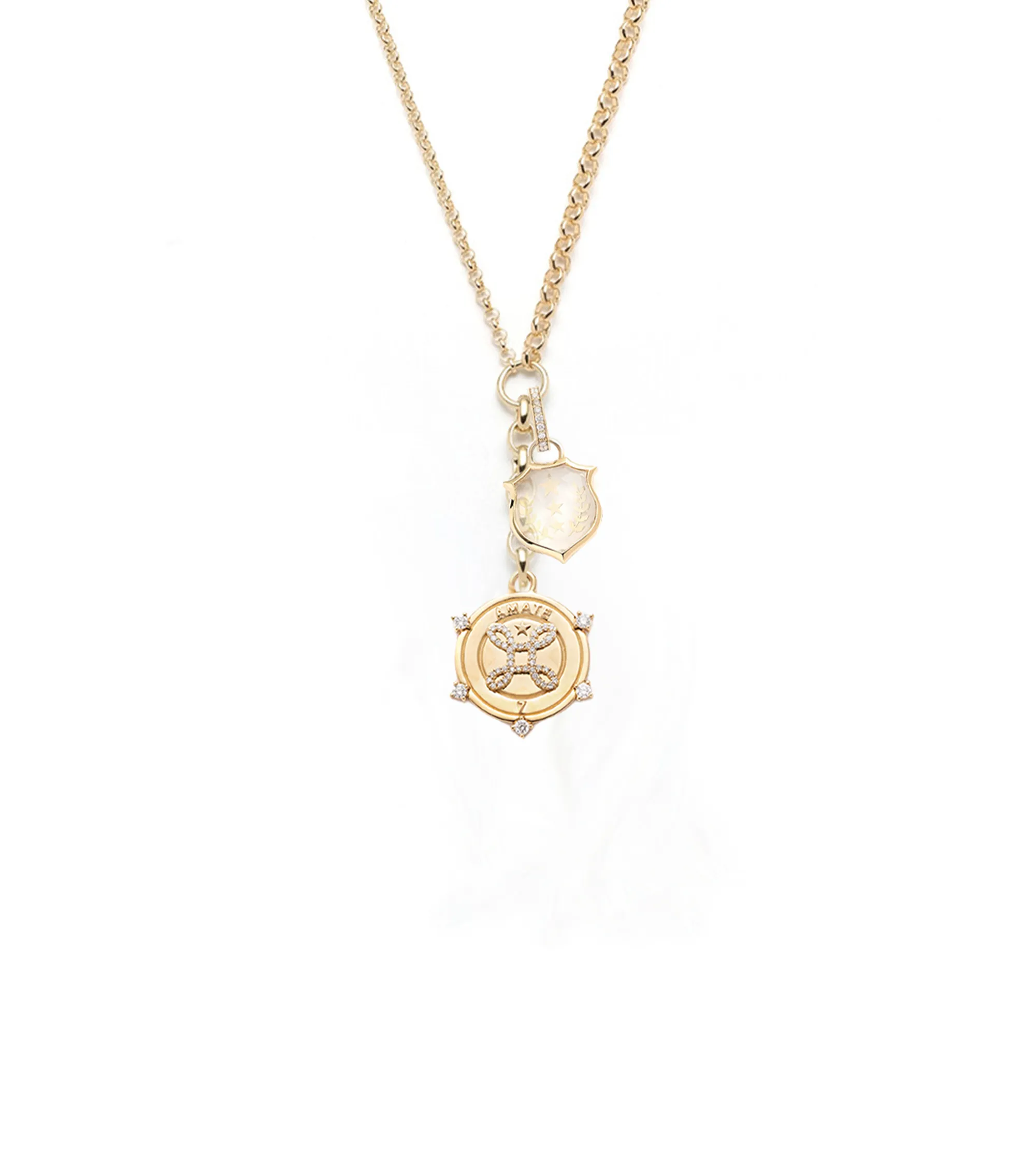 Love & Dream : Medium Mixed Belcher Extension Chain Necklace