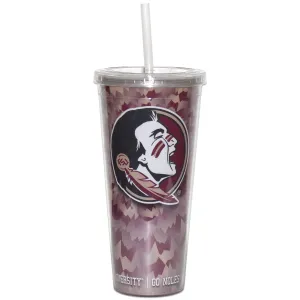 Magnolia Lane Seminole Logo 22oz Tie Dye Tumbler