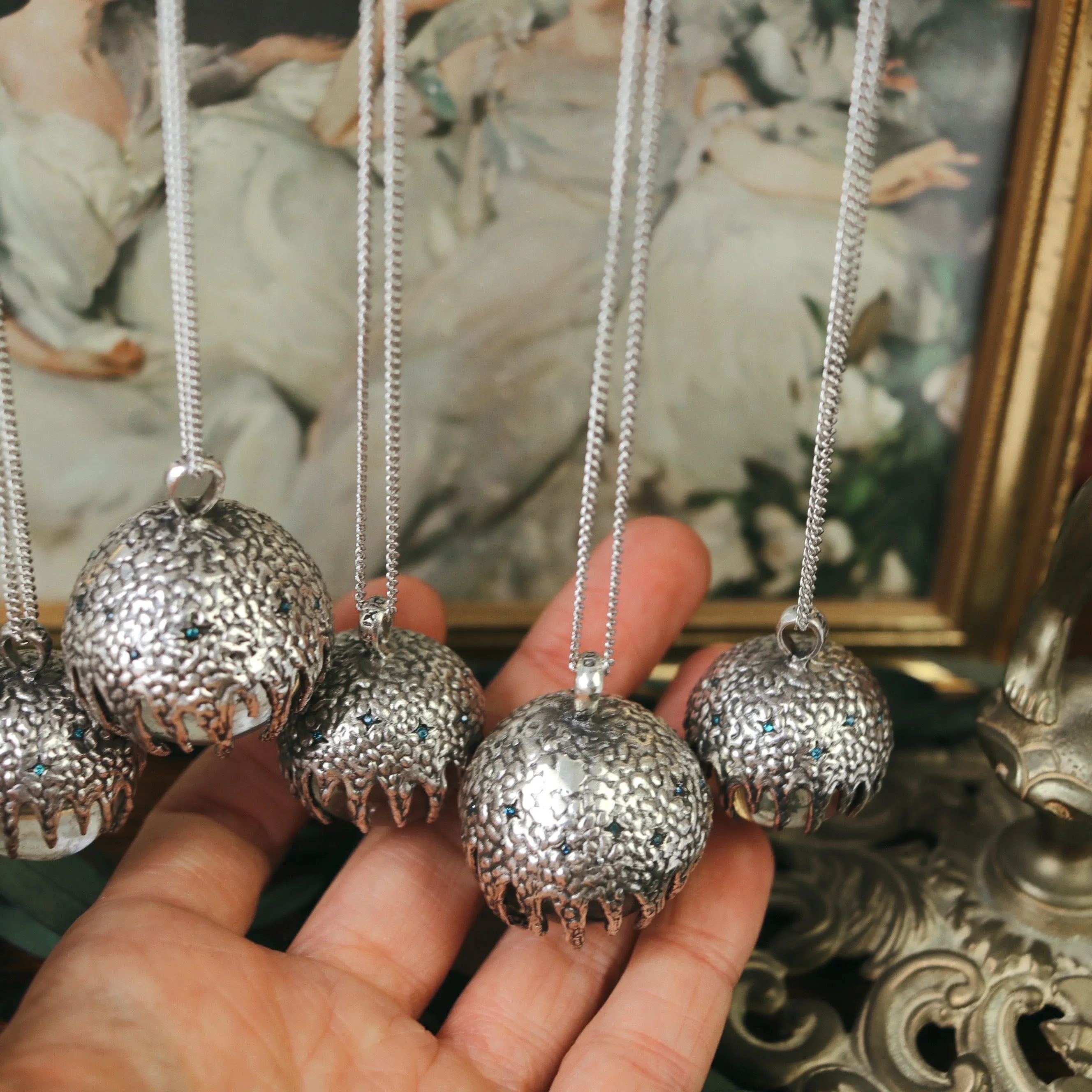 Midnight Sky Crystal Ball Necklace