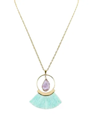 Mint Fringe Necklace