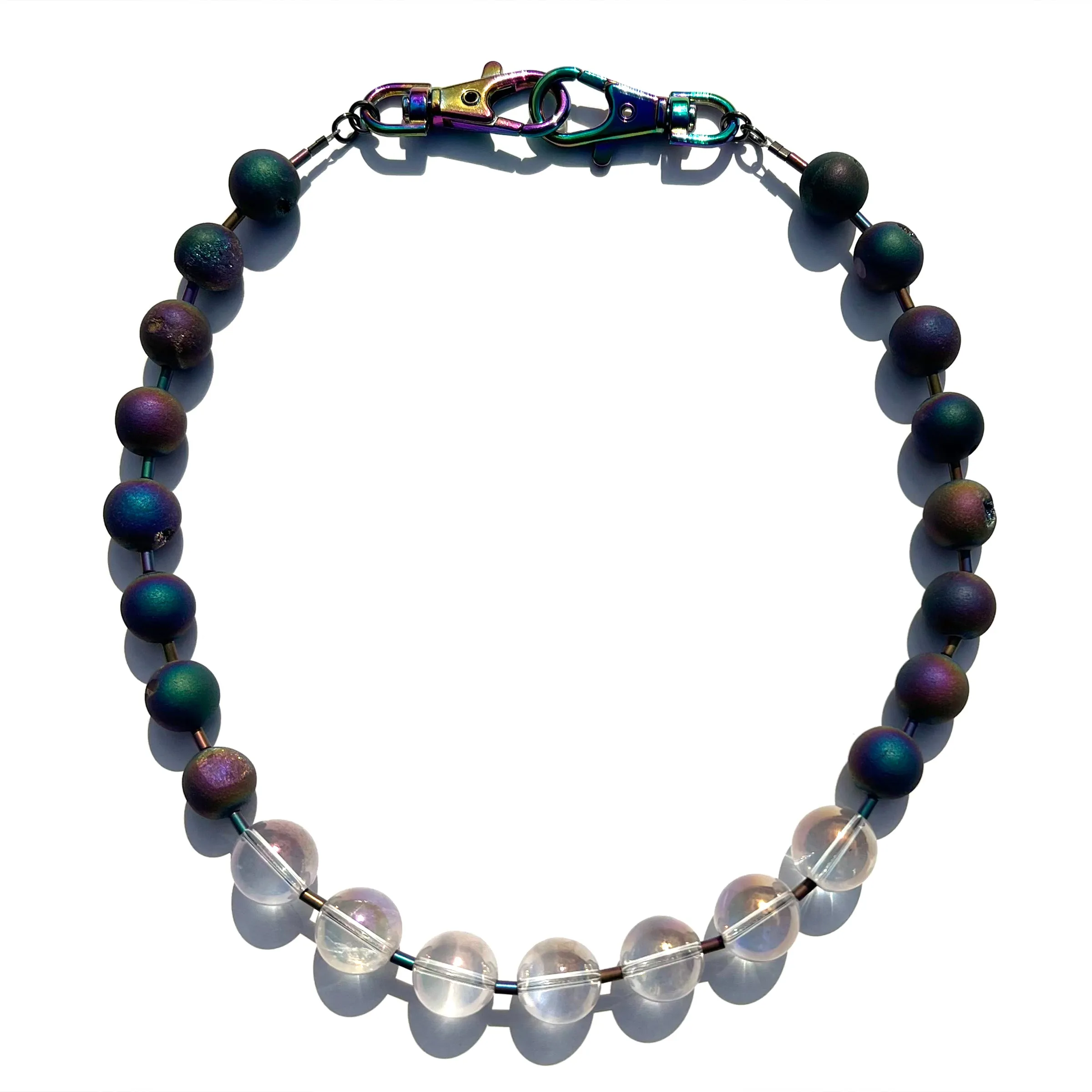 MPR x IMAGINARIUM: Lava Druzy Quartz   Iridescence Mix Necklace