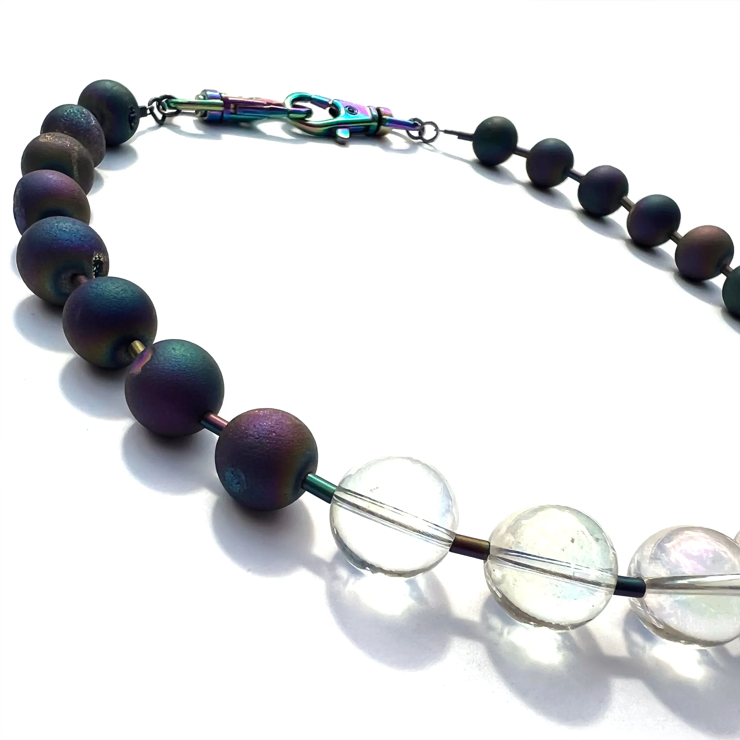 MPR x IMAGINARIUM: Lava Druzy Quartz   Iridescence Mix Necklace