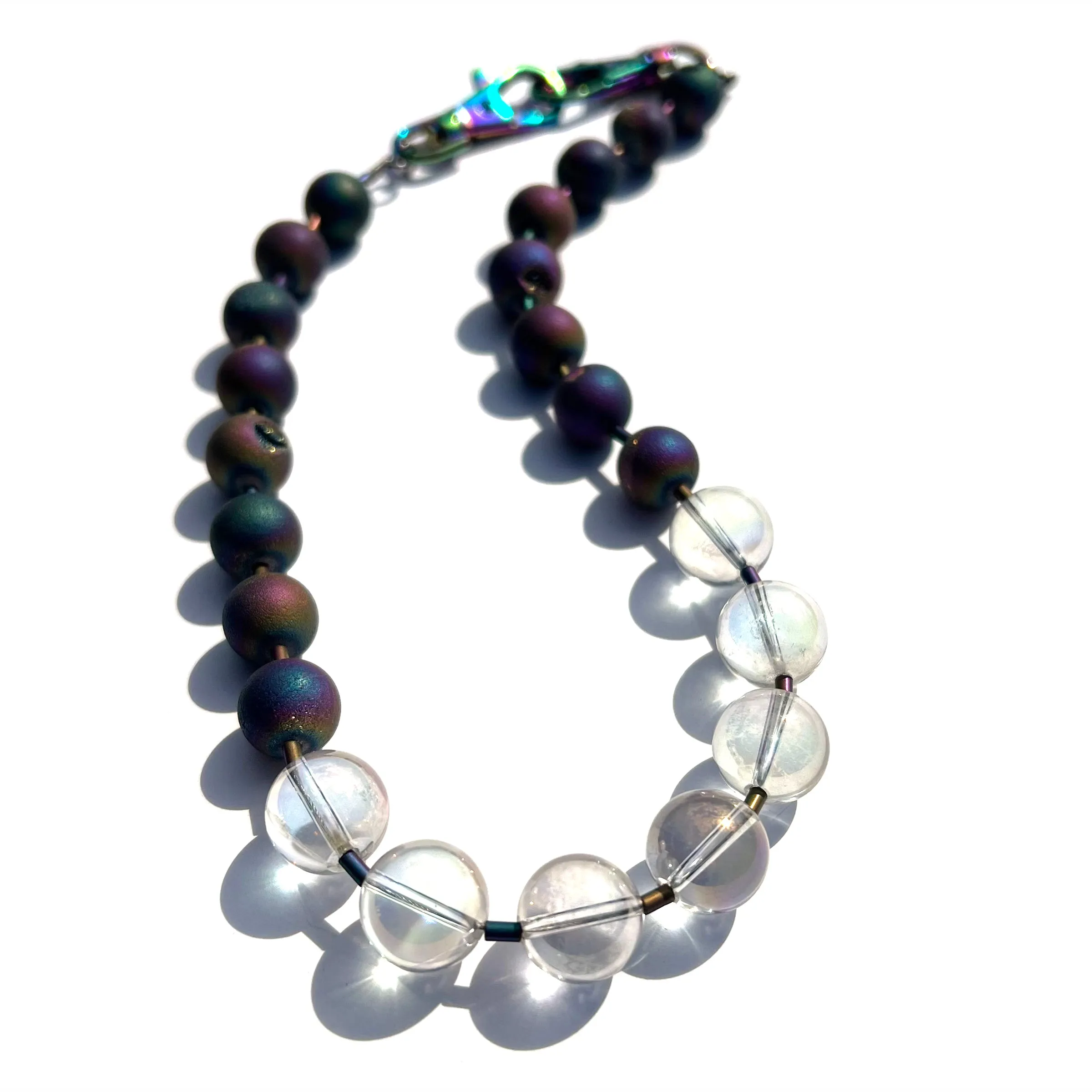 MPR x IMAGINARIUM: Lava Druzy Quartz   Iridescence Mix Necklace