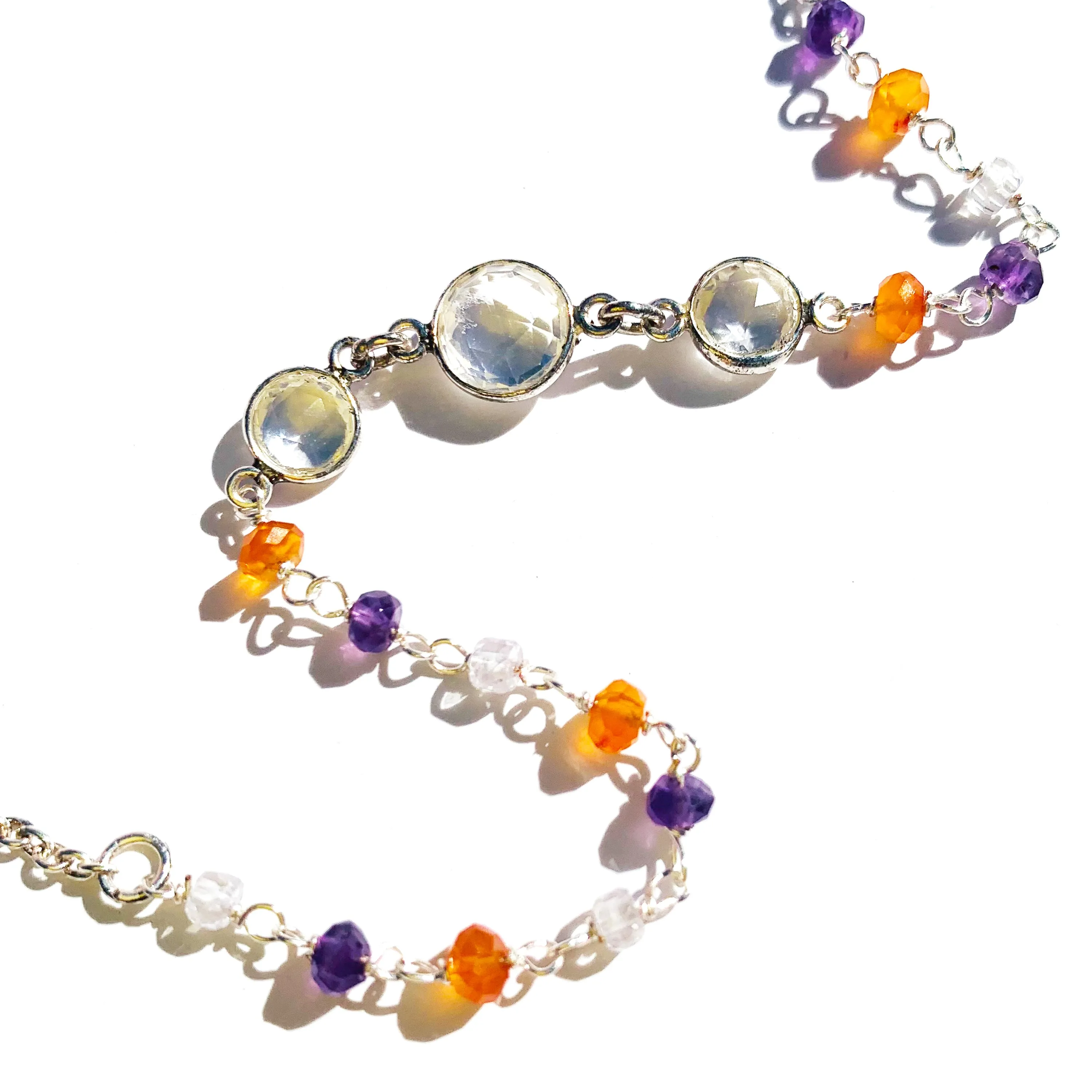 Multi Crystal Anklet Bracelet