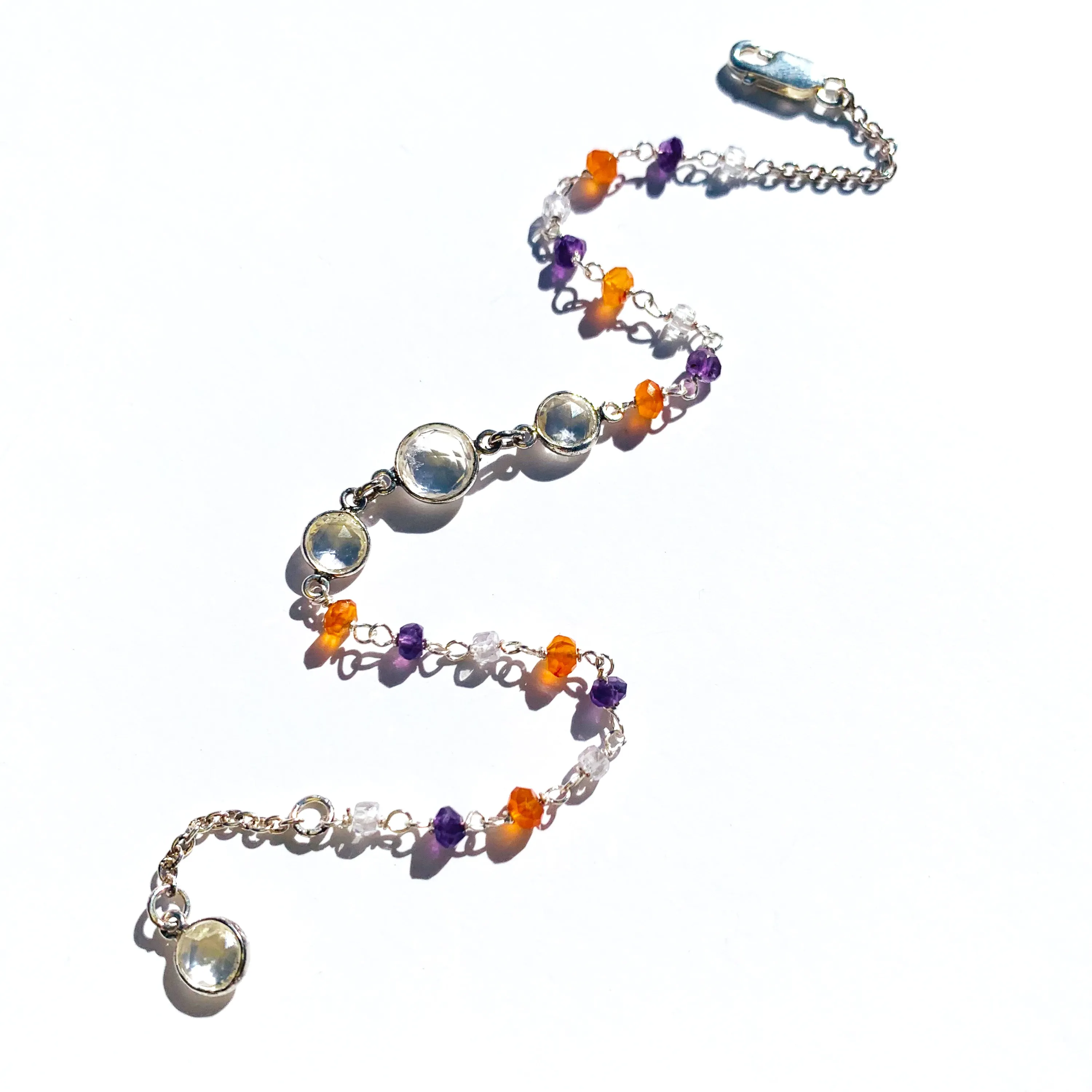 Multi Crystal Anklet Bracelet