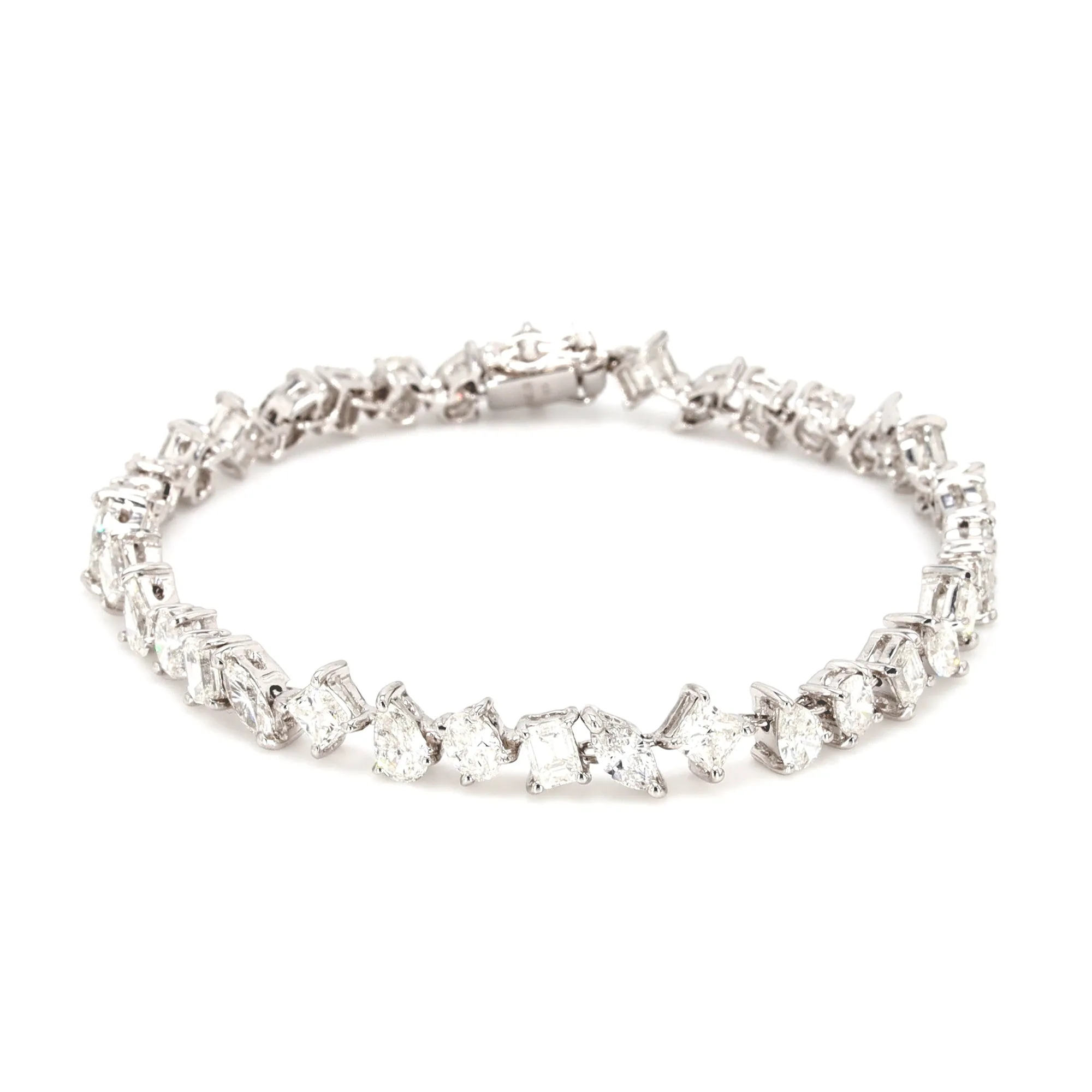 Multi-shape Diamond Tennis Bracelet