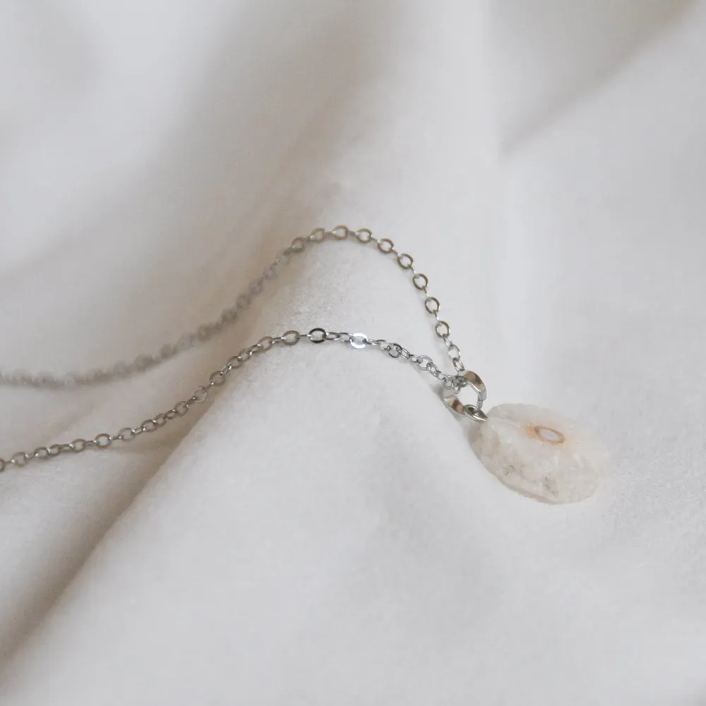 Natural Druzy Quartz Necklace