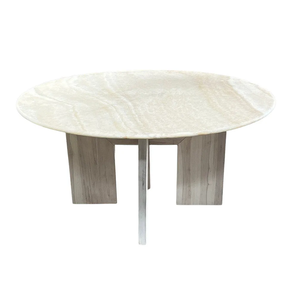 Onyx Dining Table With Teak Wood Base