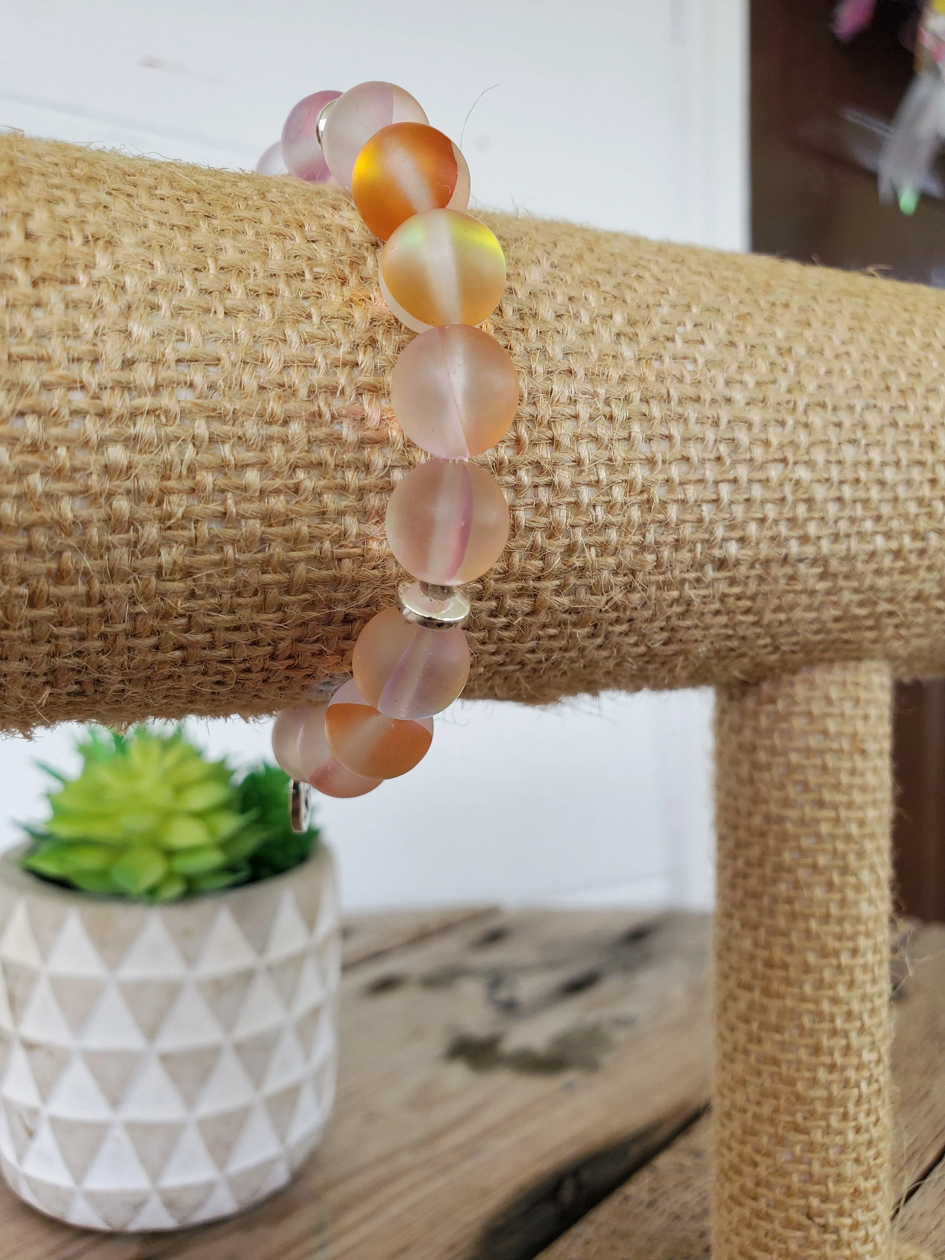 Orange Moonstone Bracelet