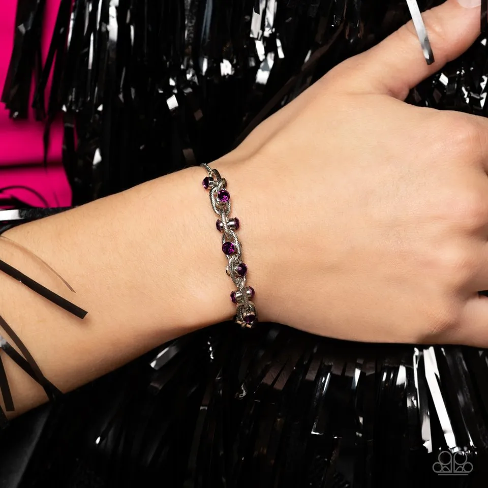 Paparazzi Bracelet ~ Intertwined Illusion - Purple