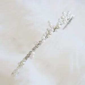 Pearl Thin Wedding Tiara, Maira