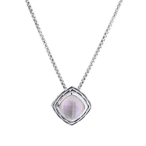 Pietra Collection Pink Mother of Pearl and Rock Crystal Pendant