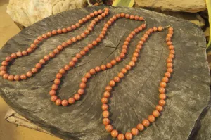 Polished Brown Jasper Ball Shaped Bead Necklace - Sold Per Item - From Madagascar