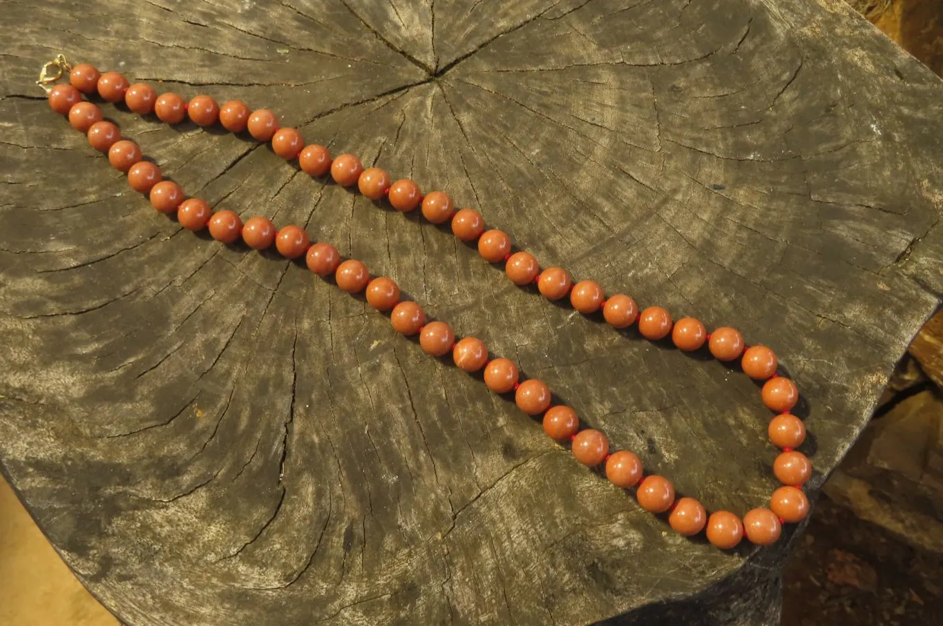 Polished Brown Jasper Ball Shaped Bead Necklace - Sold Per Item - From Madagascar