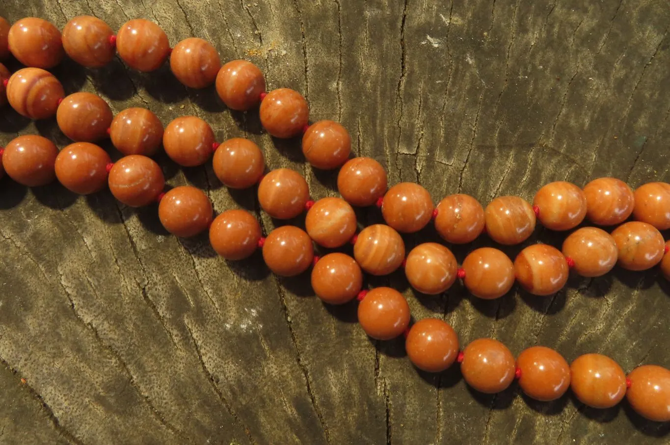 Polished Brown Jasper Ball Shaped Bead Necklace - Sold Per Item - From Madagascar