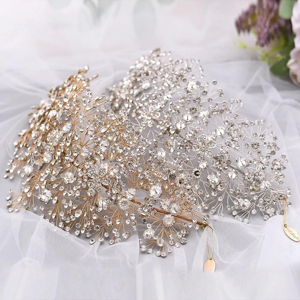 Precious Rhinestone Studded Full Back Tiara