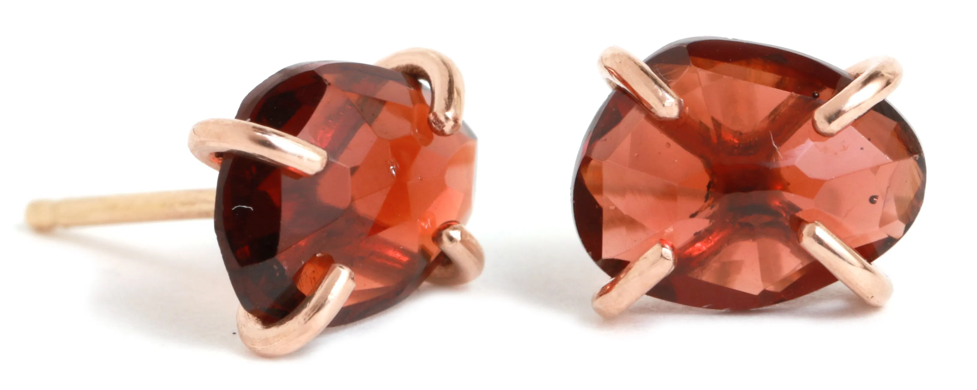 Prong Set Garnet Studs