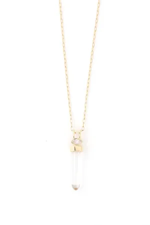 Quartz Pencil Marquise Necklace by Celine Daoust