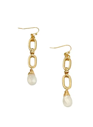 Reagan Gold Moonstone Earrings