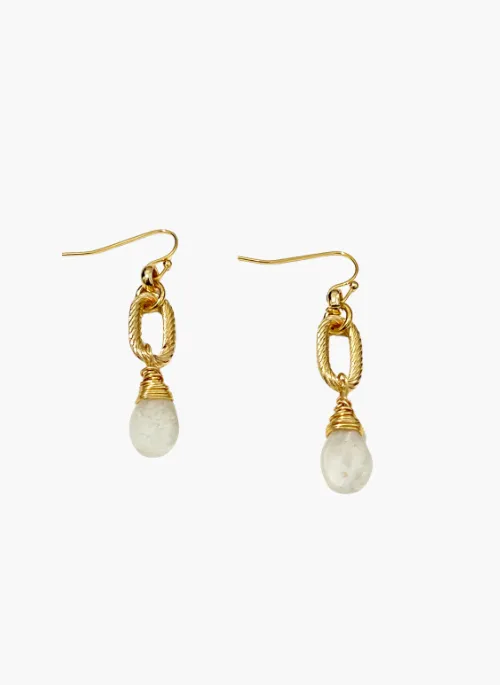 Reagan Gold Moonstone Earrings