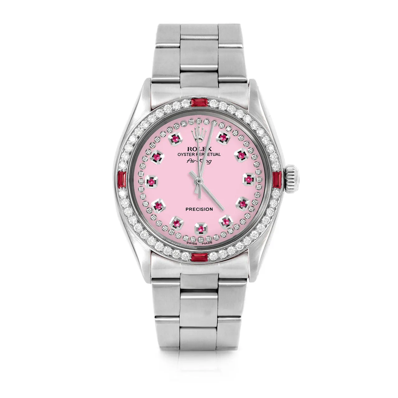 Rolex Air King 34mm | 5500-SS-PNK-STRR-4RBY-OYS