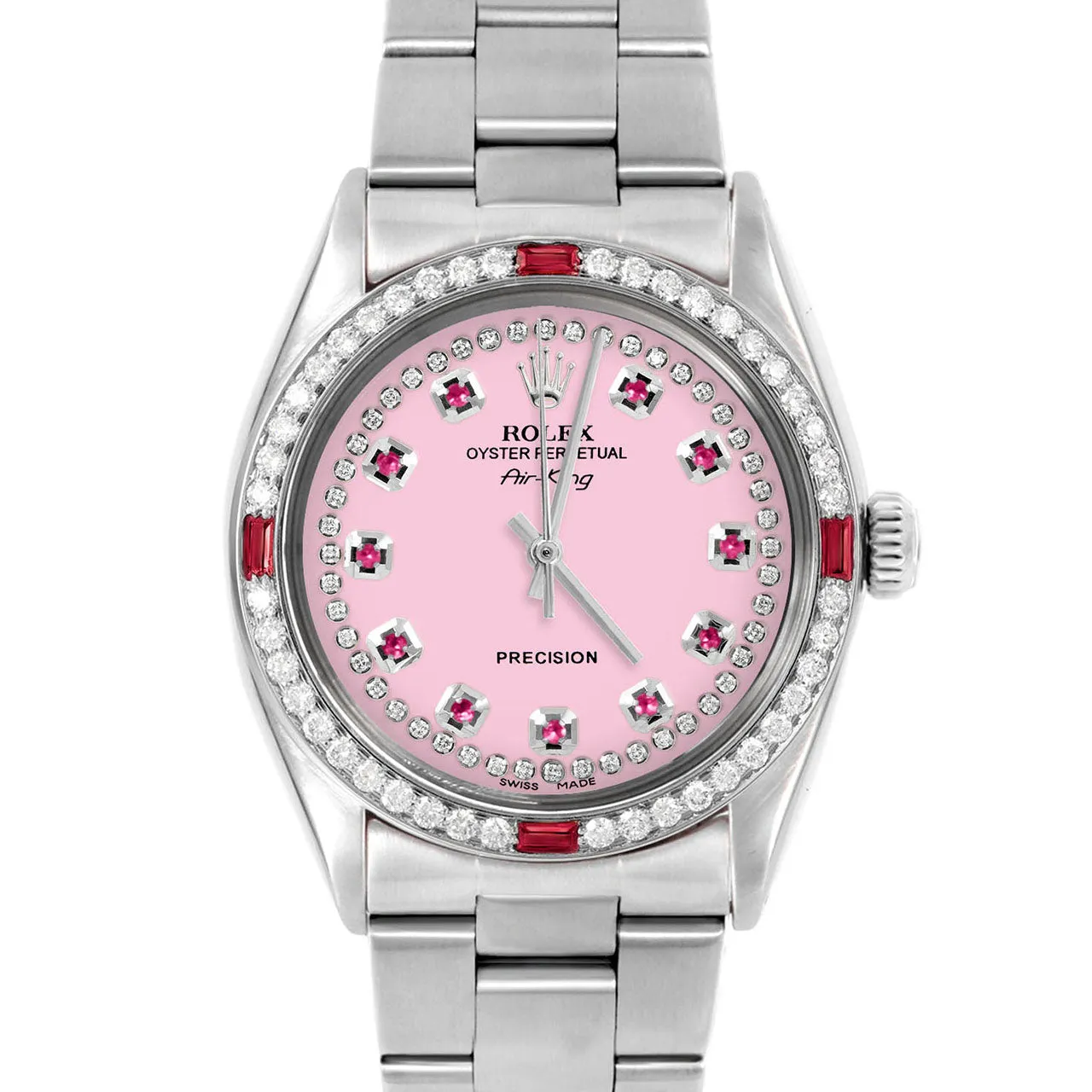 Rolex Air King 34mm | 5500-SS-PNK-STRR-4RBY-OYS