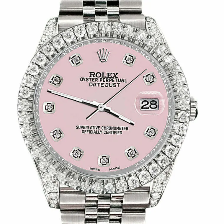 Rolex Datejust 41 4.4CT Diamond Bezel/Lugs/Orchid Pink   TFJ-142508581