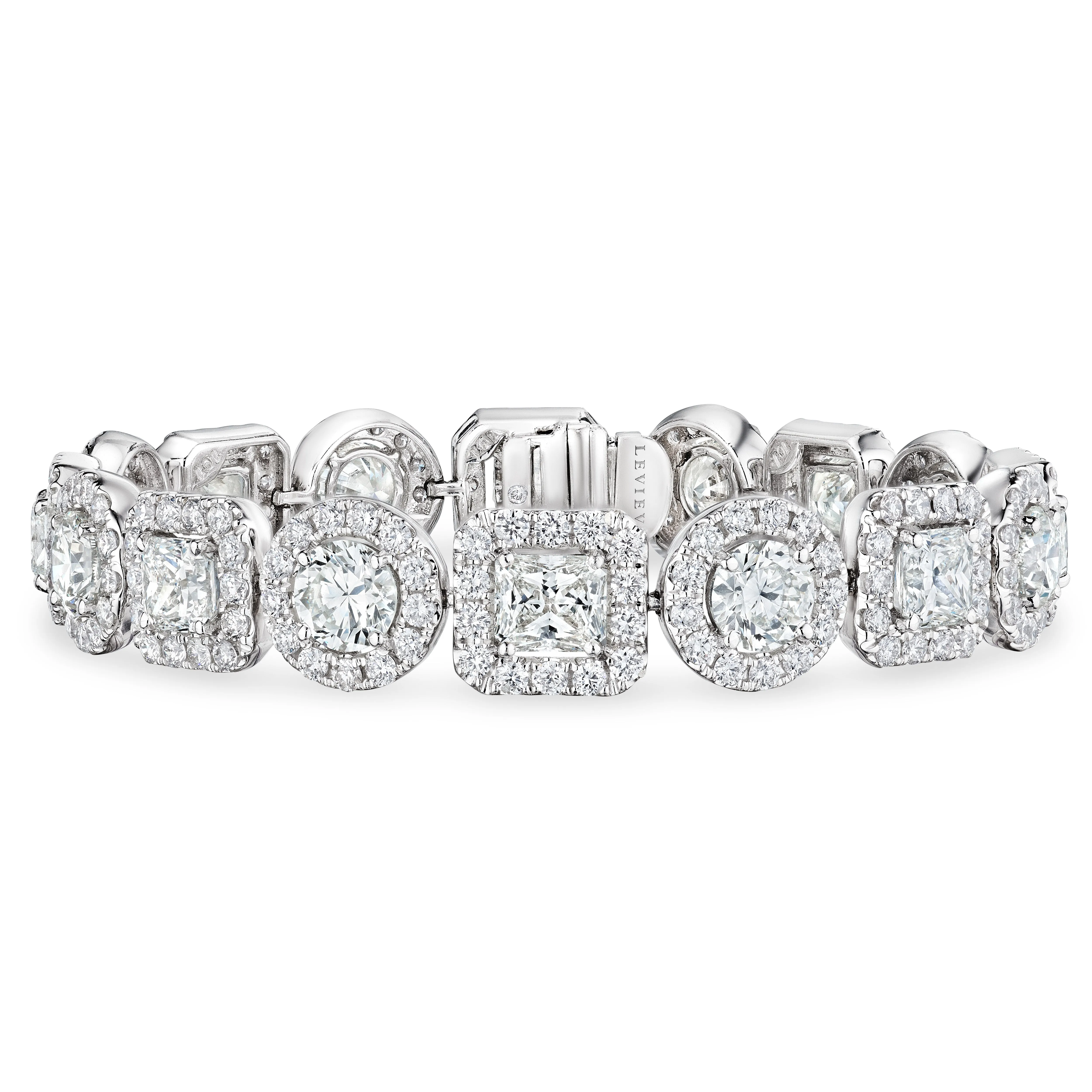 Round and Radiant Cut Diamond Bracelet, 16 CT