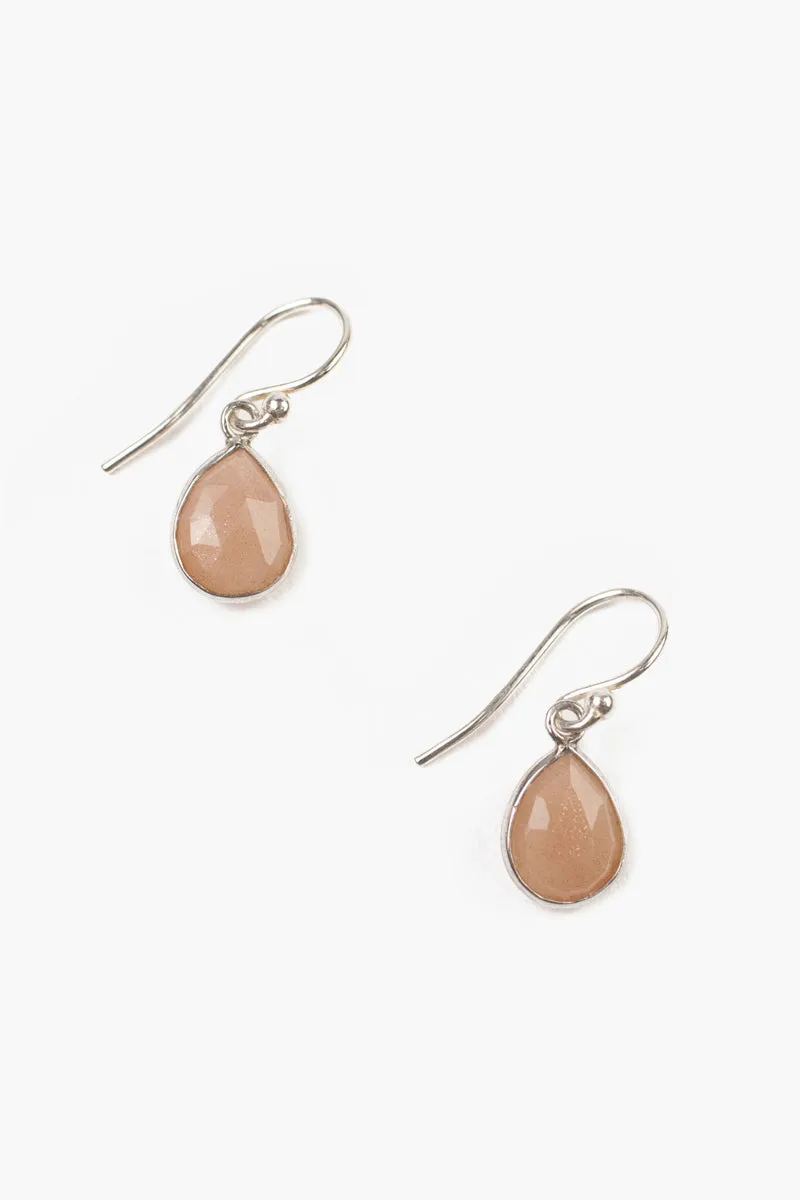 Semi-Precious Stone Drop Earrings - Sterling Silver