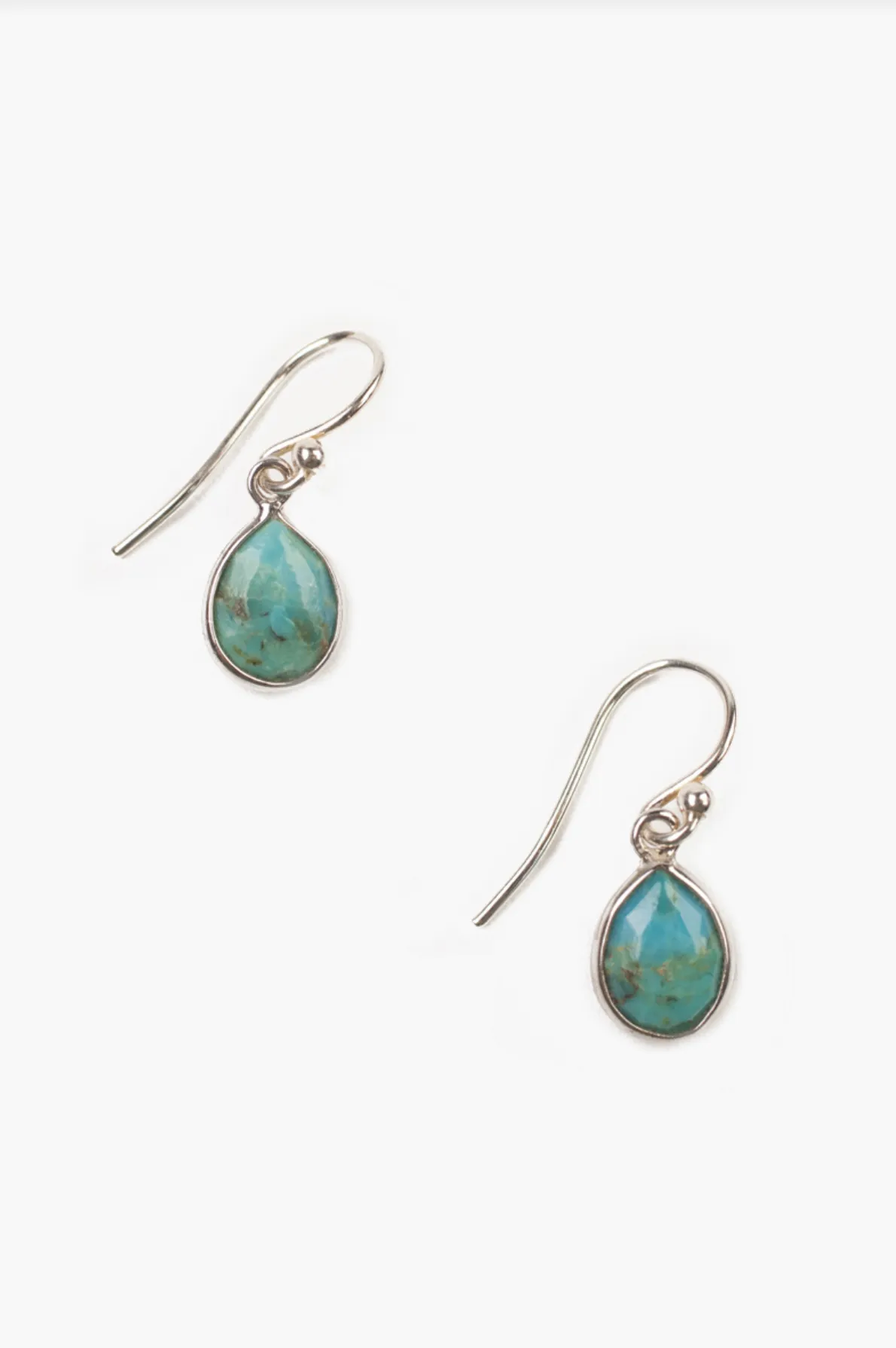 Semi-Precious Stone Drop Earrings - Sterling Silver