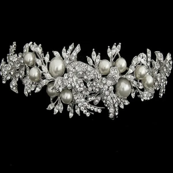 Sophia Crystal and Pearl Tiara