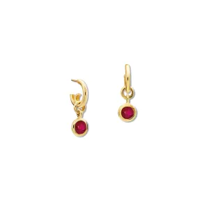 Talya Earring Drops 18ct Yellow Gold - Ruby