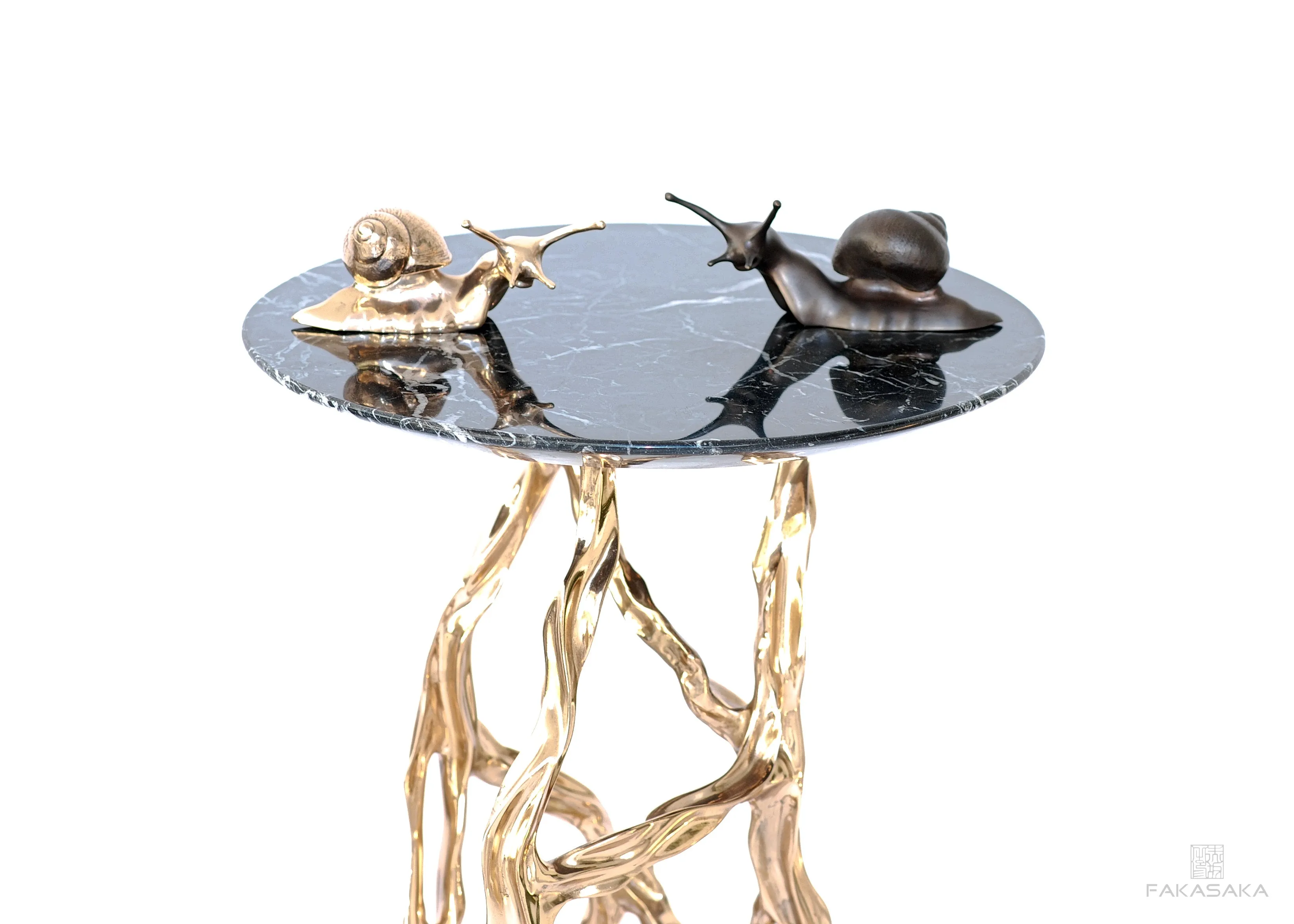 THOM DRINK TABLE<br><br>BLUE MARE QUARTZITE<br>DARK BRONZE