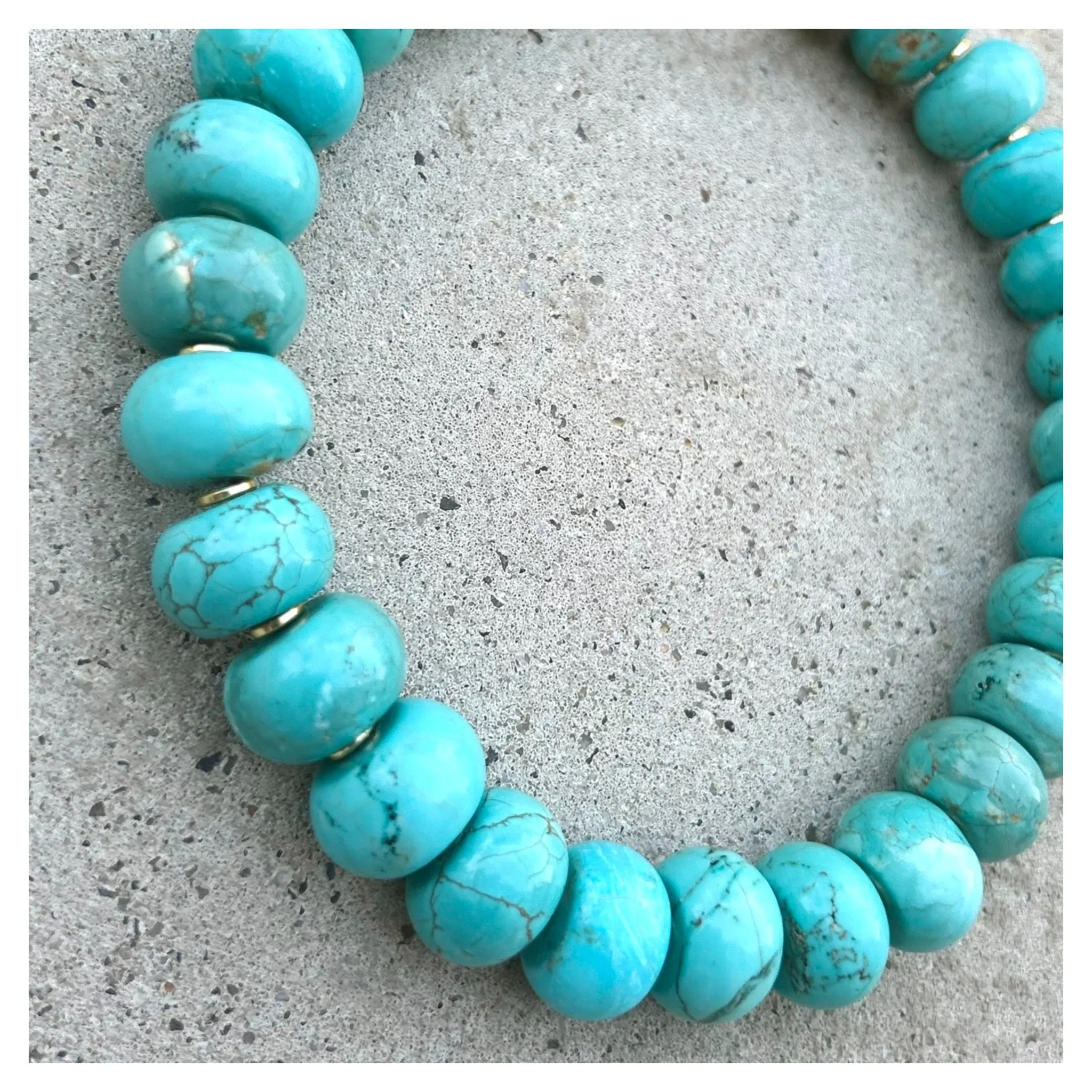 Turquoise/Howlite Mrs Atias Biggie Necklace