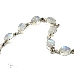 Vibrant Oval Moonstone Bracelet