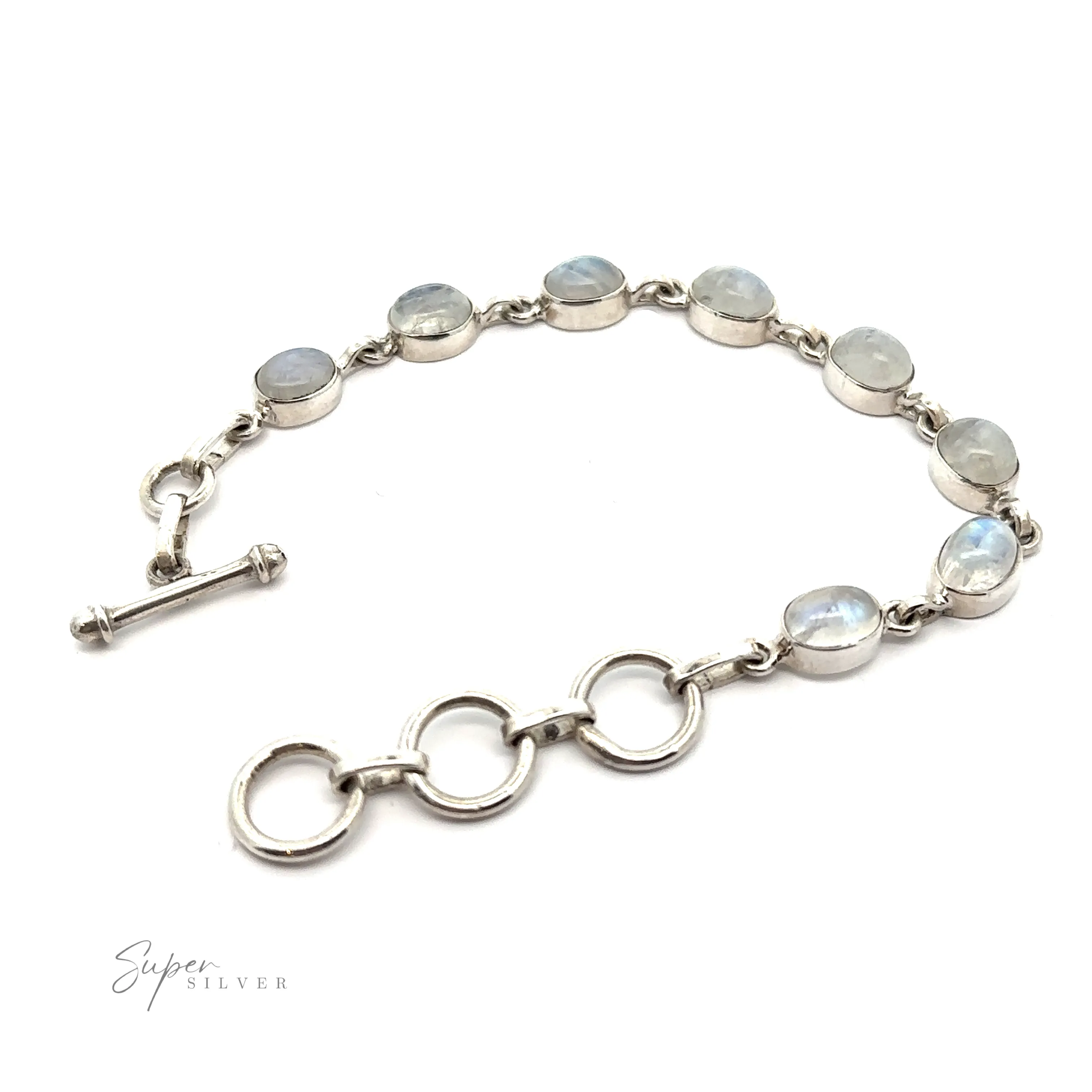 Vibrant Oval Moonstone Bracelet