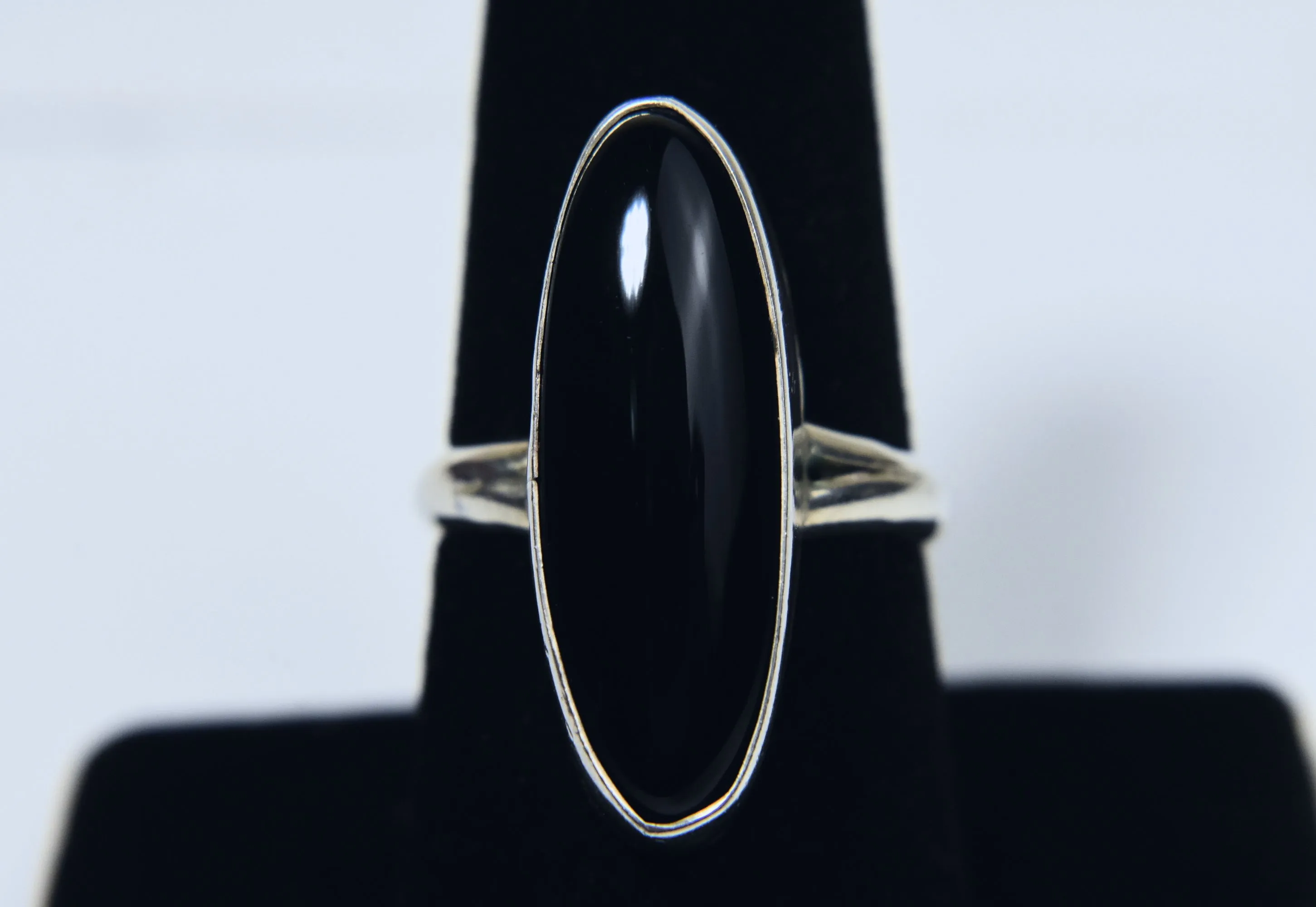 Vintage Black Onyx Ring - Size 7.75