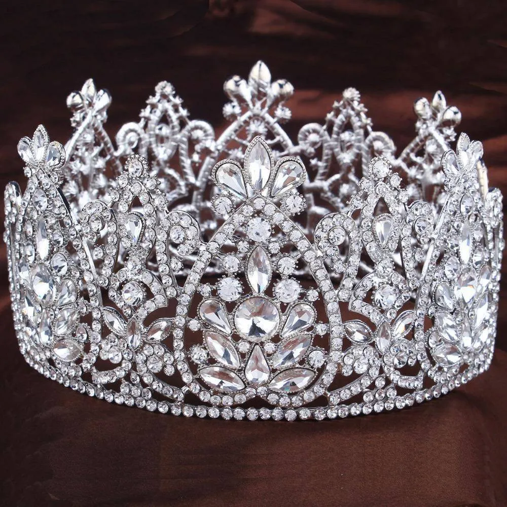 Vintage Rhinestone bling Crown, Crystal Tiara, Good for Bridals, Prom, Princess, Pageant, Wedding Hair Accessories