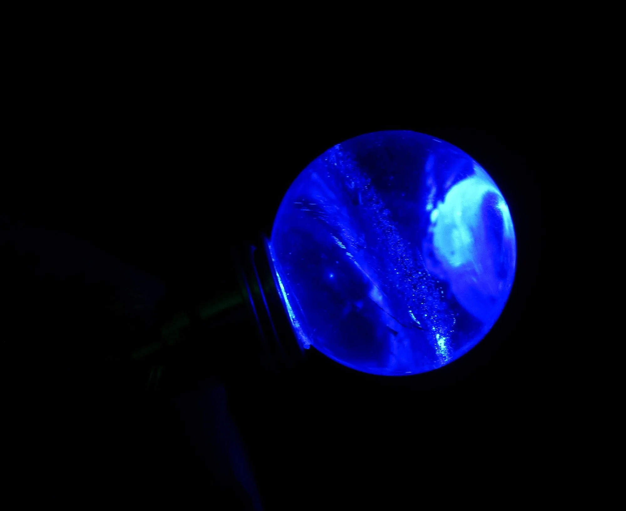 Water Elemental Blue LED Light Up Quartz Crystal Ball Pendant